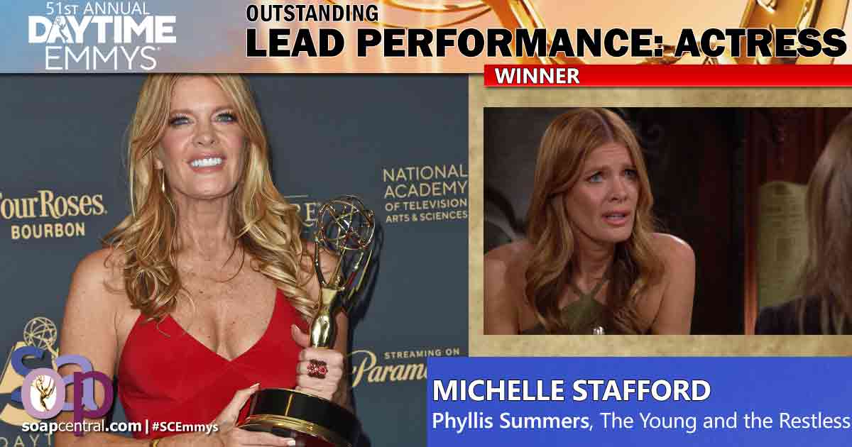 LEAD ACTRESS: The Young and the Restless' Michelle Stafford wins third Emmy